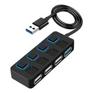 4 Ports Usb 3.0 Hub Led Usb Hub With Switch Super Speed 5Gbps